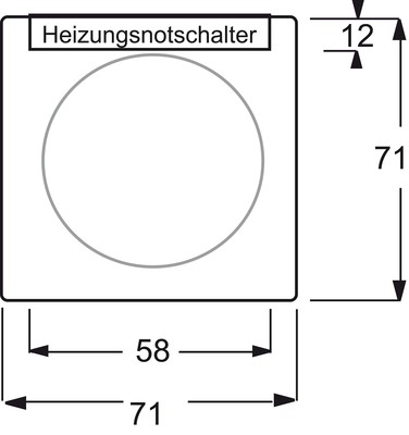 Busch-Jaeger Zentralscheibe elf/ws Heizung-Notschalter 1789 H-72-101