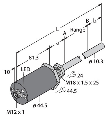 Turck Linearwegsensensor druckfest LTX475M-F #1540232