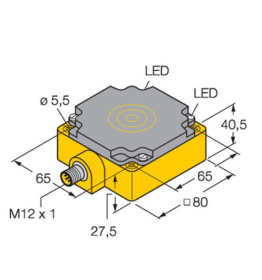 Turck Sensor induktiv NI75UCP80VP4X2H1141