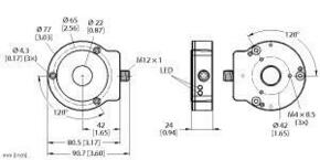 Turck Berührungsloser Drehgeber Inkremental: 10 ppr RI360P0 #1593104