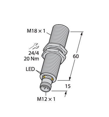 Turck Ultraschallsensor RU130UM18ELU8X2H1151