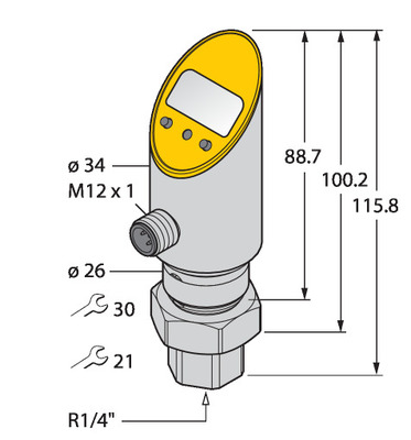 Turck Drucksensor verdrehbar PS003A5112UPN8XH1141