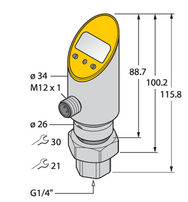 Turck Drucksensor verdrehbar PS025A-50 #6833905
