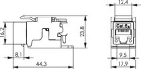 Telegärtner AMJ Modul Cat.6A (Komp. ISO) T568A 100023225
