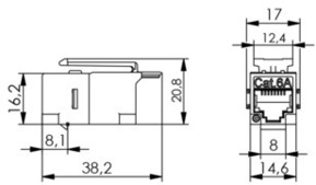 Telegärtner AMJ-Kupplung K Cat.5e RJ45 (f-f) 100023227