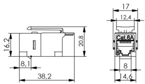 Telegärtner AMJ-Kupplung K Cat.5e RJ45 (f-f) 100023227