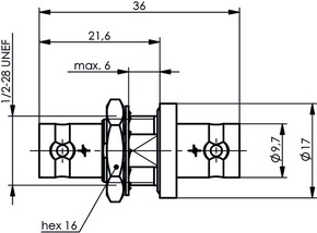Telegärtner BNC Kupplung (F-F) HDTV 75 Ohm 100023603