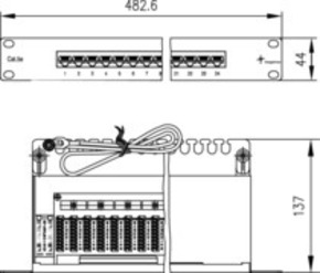 Telegärtner 19Z.Patch Panel 1HE MPP24-HS Cat5e 100007023