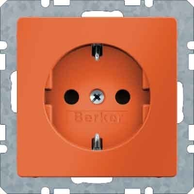 Berker SCHUKO-Steckdose orange, samt 41436014