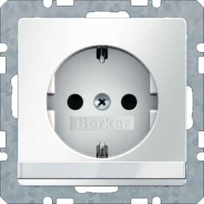 Berker SCHUKO-Steckdose m.Beschriftungsfeld 47496089