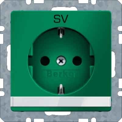 Berker SCHUKO-Steckdose m.Beschriftungsfeld 47506013