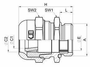 Jacob EMV Kabelverschraubung WADI heat M32x1,5 K258-1032-00