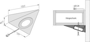 Hera LED-Unterbauleuchte UL2-LED F ww edelstahl 61001461002