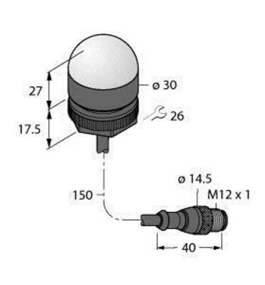 Turck LED-Anzeige Kennleuchte K30L2RGB7QP