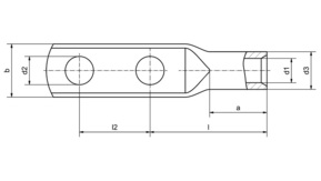Intercable Tools Rohrkabelschuh R-Serie 300mm² M12 gv ICR30012D44,5