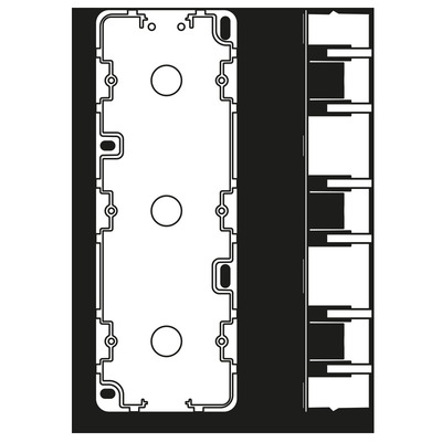 Jung Montagegehäuse 3-fach für Aufputz-Kappen 583 A