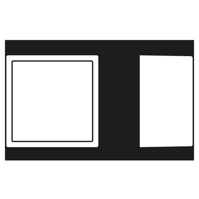 Jung AP-Kappe 1-fach edelstahl lack angeformter Rahmen ES 2581 A-L