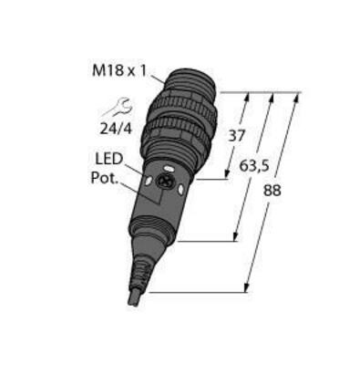 Turck Opto-Sensor Einweglichtschranke M18-3VPRS-2M