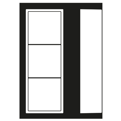 Jung AP-Kappe 3-fach edelstahl lack angeformter Rahmen ES 2583 A-L