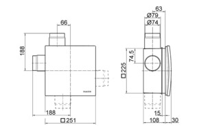 Maico Ventilatoreinsatz 21W,62m3/h,IPX5 ER 60