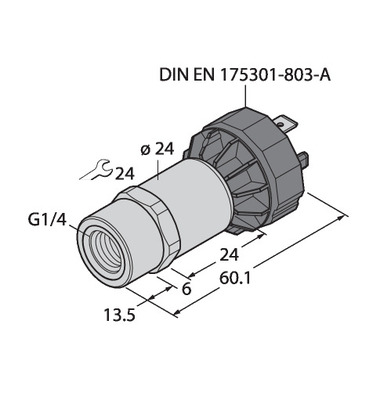 Turck Drucktransmitter mit Stromausgang PT10R-1001-I2-DA91/X