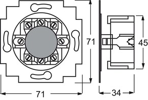 Busch-Jaeger Einsatz cws Jalousietaster 2p. 2722 USL-101