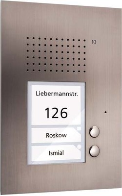 TCS Tür Control Audio Außenstation PUK 1 Taste 1spaltig UP ed PUK01/1-ES