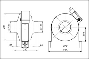 Maico Radial-Rohrventilator 27W,270m³/,IPX4 ERR 12/1