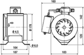 Maico Rohrventilator 180mm, 50W ERM 18 Ex e