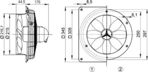 Maico Axial-Wandventilator ex-geschuetzt DZQ 20/2 B Ex e