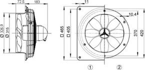 Maico Axial-Wandventilator ex-geschuetzt DZQ 30/2 B Ex e