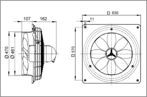 Maico Axial-Wandventilator ex-geschuetzt DZQ 45/6 B Ex e