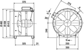 Maico Axial-Rohrventilator ex-geschuetzt DN 400 DZR 40/4 B Ex e