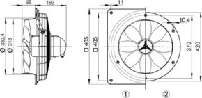 Maico Axial-Wandventilator ex-geschuetzt DN 300 DZS 30/2 B Ex e