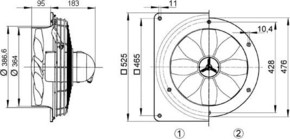 Maico Axial-Wandventilator ex-geschuetzt DN 350 DZS 35/6 B Ex e