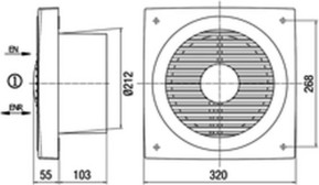 Maico Wandeinbauventilator 30W,420cbm/h.,IP44 EN 20