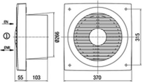 Maico Wandeinbauventilator 39W,630cbm/h,IP44 EN 25