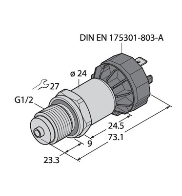 Turck Drucktransmitter mit Stromausgang PT9V-1008-I2-DA91