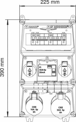 Mennekes Steckdosen-Kombination AMAXX 930278