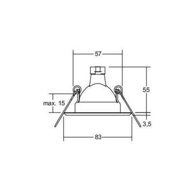 Brumberg Leuchten NV-EB-Downlight 50W GX5,3 mattchrom 01-70020