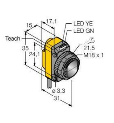 Turck Opto Sensor Lichtschranke QS18EK6XLPC