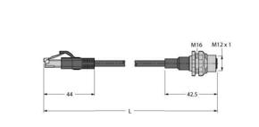 Turck Leitung für Industrial Ethernet / PROFINET RJ45S-FKSDD-4416-10M