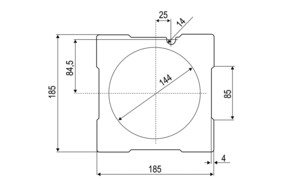 Maico Distanzrahmen zur ECA150 Montage ECA15-EMA16