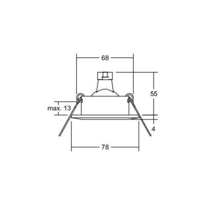 Brumberg Leuchten NV-EB-Downlight 50W GX5,3 chrom 02-76018