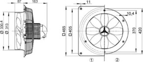Maico Axial-Wandventilator Stahlwandring DN 300 DZS 30/4 B