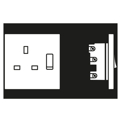 Jung Abschaltbare Steckdose schwarz 13A 250V 2-pol.u.E LS 3171 SW