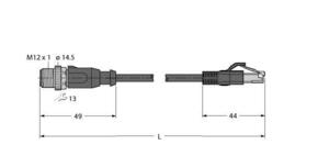 Turck Verbindungsleitung RSSD-RJ45S-4416-25M