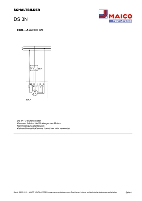 Maico Drehschalter Wechselstrom UP DS 3N