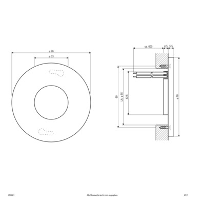 EVN Lichttechnik LED Einbauleuchte 12VDC 0,6W cw LR 0601
