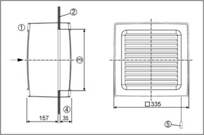 Maico Fensterventilator 260mm, selbststätig EVN 22